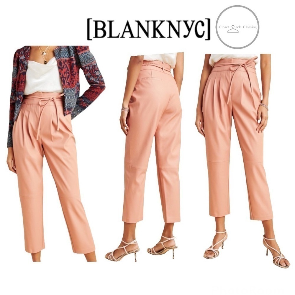 Blank NYC Chelsea Tapered Faux Leather Pants Size 27